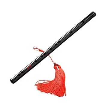Класическа бамбук флейта с чанта за носене, ретро издръжлив мини преносим духови инструмента за деца-flutists, начинаещи възрастни. Група