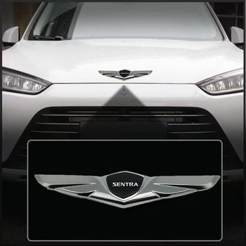Етикети за модификация на автомобила, 3D метален иконата, стикер на предния капак, висококачествени декоративни етикети за NISSAN Sentra с логото, автомобилни аксесоари