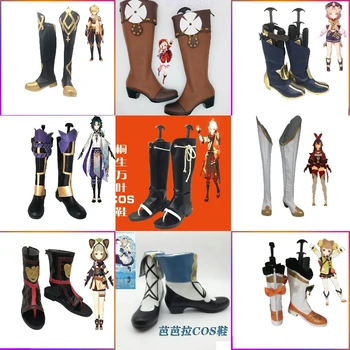 14 Стилове, Genshin Impact Kaedehara Kazuha Yaoyao, Дълги Ботуши за Cosplay, Дамски/Мъжки Обувки, Обувки на Хелоуин За Възстановеното Характер, Обувки