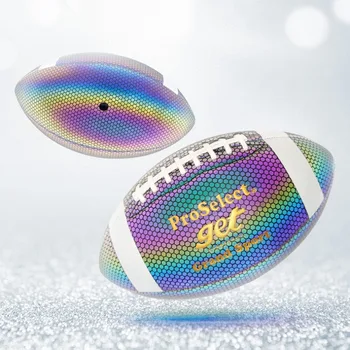 Отразяваща светлината на топка за ръгби 9-ти размер за възрастни, стандартен тренировъчен топката за игра на американски футбол, спортни съоръжения за отдих