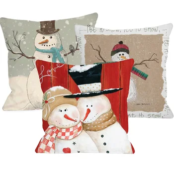 Зимният Коледен калъф за възглавници с принтом снежен и мразовит любов, декоративна калъфка за спални, декоративна калъфка за възглавница