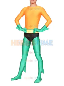 Костюм Аквамена за възрастни, супергерой, cosplay, пълно боди от ликра, унисекс, костюми за Хелоуин за мъже, ушити по поръчка