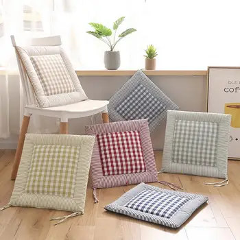Възглавница за стол, мека, удобна, уютна, дишаща, боядисана пряжей, Облекчава болката, памучен и бельо възглавницата за хранене на стола-татами за дома