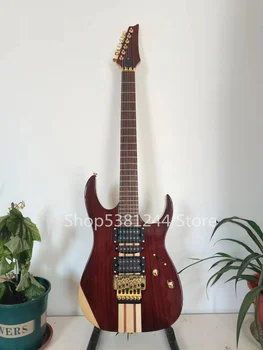Шестиструнная електрическа китара, лешояд от клен, който ще се проведе на корпуса, хастар от палисандрово дърво, хастар от палисандрово дърво отпред и отзад