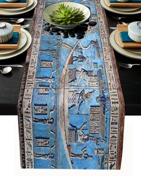 Египетски мит за Древната история, националната настолна пътека от шистов кораб, съвременни настолни пътеки за декорация на сватбени партита, Коледни маса