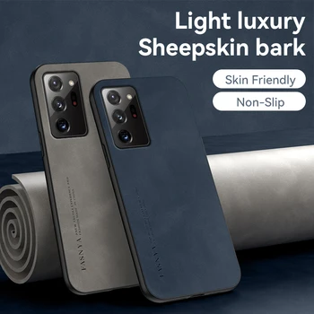 Луксозен оригинален устойчив на удари калъф от матирана кожа Samsung Galaxy Note 20 Note20 Ultra 5G, защитен калъф за вашия телефон