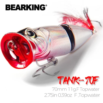 Bearking сочлененный попър 70 мм/11 г, воблер за подводен риболов, воблер-молив, високо качество на Твърда стръв за морски костур