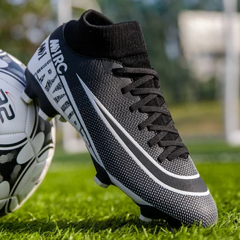 Футболни обувки за мъже с изкуствена трева нескользящие спортни футболни обувки Професионален поле обувки Безплатна доставка на Детски футболни шипове