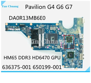 636375-001 650199-001 DA0R13MB6E0 дънна Платка за лаптоп HP Pavilion G4 G6 G7 R13 ОСНОВНА ТАКСА HM65 DDR3 GPU HD6470