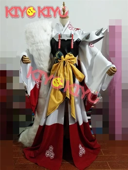 KIYO-KIYO Аниме Косплеи Inuyasha Sesshoumaru Cosplay костюм Дамски мъжки вариант Костюми за Хелоуин, размер на поръчка
