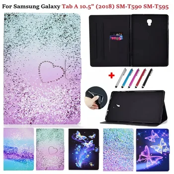 Калъф за таблет Samsung Galaxy Tab A 10.5 инча на T595 T590 Flip Folio от Изкуствена кожа с участието на Животните, Калъф за Samsung Tab A 10,5 SM-T590