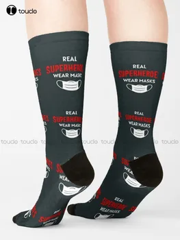Истински супергерои носят Маски, Чорапи, Бейзбол Чорапи мъжки мультяшные удобни най-Добрите спортни, за момичета с дигитален печат 360 °, подарък по поръчка в ретро стил