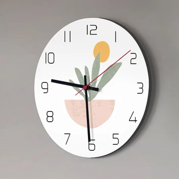 Модни Прости Безшумни стенен часовник за Украса на дома, Часовници с модерен Дизайн, Таймер, Украшение