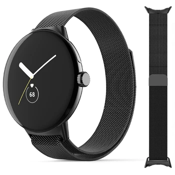 Без пропуски, миланската каишка за Google Pixel Watch, гривна от магнитна линия, Correa за Google Pixel Watch, метална каишка от неръждаема стомана