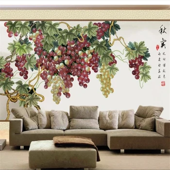 wellyu papel de parede para quarto Тапети по поръчка Ръчно рисувани красива гроздова стена papel pintado paed papel tapiz