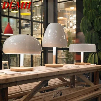 Творчески настолни лампи DLMH, модерен бял led грибовидный настолна лампа за дома прикроватного украса