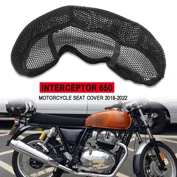Мотоциклетът 3D mesh възглавници-калъф за седалка, подходяща за Royal Enfield Interceptor 650 2018-2022, предпазни възглавници-калъф за седалка
