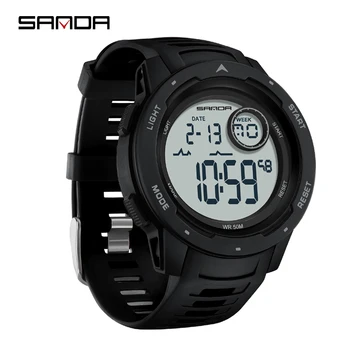 На BIANA, висок клас марка, спортни мъжки часовници, модерен броене, водоустойчива led цифров часовник, мъжки военни ръчен часовник Relogio Masculino 2125