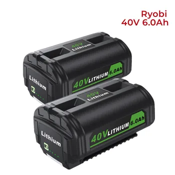 40V Литиева Замяна Батерия за Ryobi 40V 6.0 Батерия AH Ryobi 40 Volt Collection Безжични електрически инструменти OP4040 OP4050A OP40601