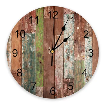 Дървени стенни часовници с шкурка, безшумни цифрови часовници за украса на дома спални, кухня, хол