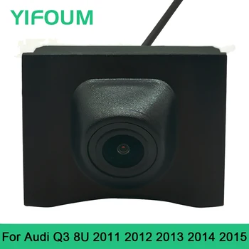 YIFOUM HD CCD Изглед Отпред на Автомобила Парковочная Камера за Нощно Виждане С Положителен Водоустойчив Логото На Audi Q3 8U 2011 2012 2013 2014 2015