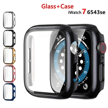 За Apple Watch Case 44 40 45 41 42 38 мм Аксесоари Защитно Фолио, с покритие За iWatch Series 8 6 5 4 3 se 7 Защитната Обвивка