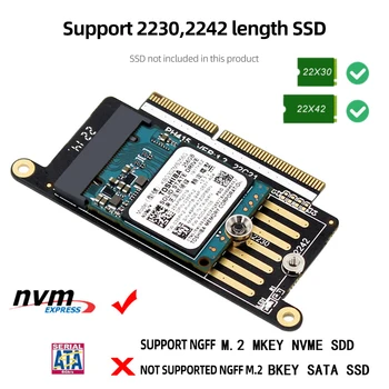 M. 2 NVME M Key SSD адаптер, четец на карти за MACBOOK PRO 2016/2017 A1708, щепсела и да играе, конвертор на външен твърд диск CF Карта
