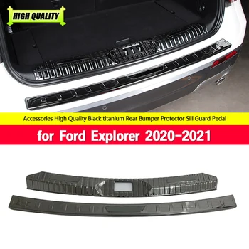 Тампон на прага на задната броня от неръждаема стомана, защитни накладки за Ford Explorer 2020 2021, автомобилни Аксесоари