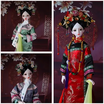 пластмасова кукла момиче 60 см с древнекитайскими костюми