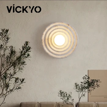 VICKYO, реколта led осветление стена, начало декор, стенно изкуство, творчески дисков монтиран на стената лампа за дома, всекидневна, коридор, детска осветление