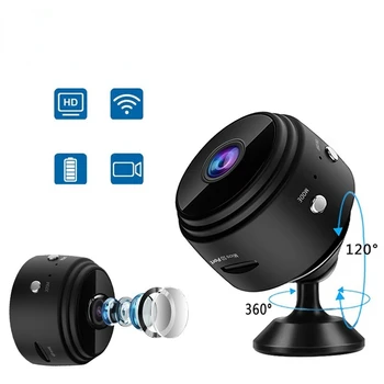 Автомобилна камера A9 Мини-камера, WiFi Безжичен записващо устройство HD1080p видео Домашна камера за Нощно Виждане Автомобилна камера за видеонаблюдение