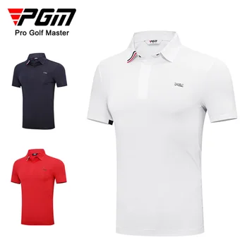 Pgm 2023 Мъжки ПОЛО риза за голф, Лятна класическа тениска с къс ръкав, Удобна, Дишаща Бизнес Ежедневни тениска С къс ръкав XXS-XXXL