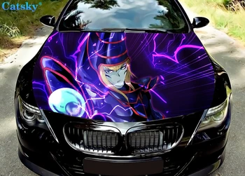 Аниме Yu-Gi-Oh! Винилови стикери върху предния капак на автомобила, амбалажна винил фолио, етикети на капака на двигателя, автоаксесоари, защита на капака на колата