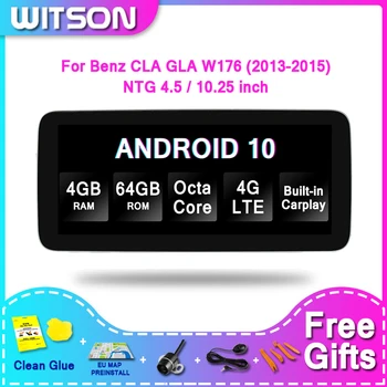 WITSON голям ЕКРАН на Android 10,0 4G + 64 GB За Mercedes-BENZ CLA E GLA W176 A160 A180 A200 A200 A250 A260 A45