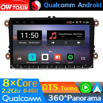 Авто Мултимедиен Процесор Qualcomm 8 Основната Android За Volkswagen Golf, Jetta, Tiguan Passat 360 Панорамен 4G WiFi Радио, GPS CarPlay Главното Устройство