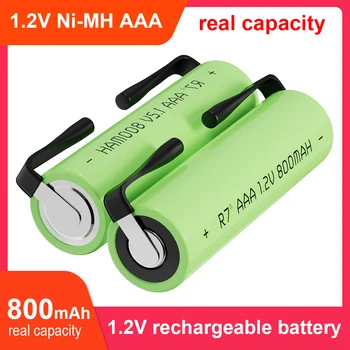 Акумулаторна батерия, ААА 1,2 НА 800 ма батерия AAA NI-MH 3A е Подходящ за електрически самобръсначки Philips, Braun, самобръсначка, четка за зъби