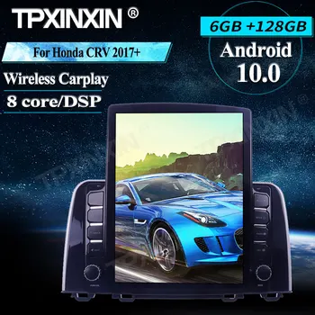 За Honda CRV 2017 + Android 10 Безжична Carplay Сензорен Екран Универсален Стереоприемник 6 + 128 Г Авто радиоплеер В стила на TESLA