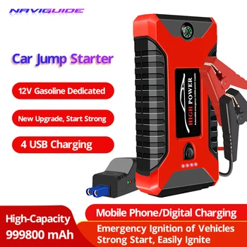 NAVIGUIDE Car Jump Starter Power Bank 99800 ма Авариен Усилвател на Батерията Пусковое Устройство 600A Пиков Ток Силен Старт на Коли 12