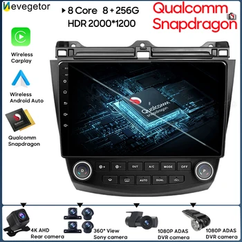 Стереоголовое устройство 10,2-инчов автомобилен мултимедиен плеър с Android на 13 за Honda ACCORD 7 2003-2007 GPS навигация Carplay 4G Wifi