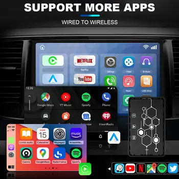 Безжична CarPlay USB 4 в 1 Подкрепа Carplay Бърза Връзка Автокамеры CarPlay Радио за автомобил играч Mirrorlink