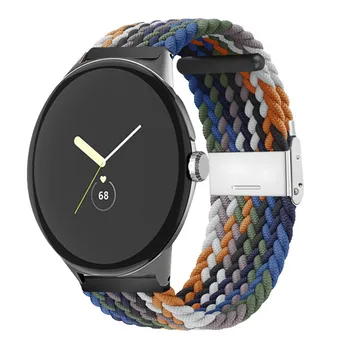 Каишка за Google Pixel Watch, еластични тъкани найлонов ремък, мека дишаща топло взаимозаменяеми гривна за аксесоари Pixel Watch
