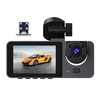 Автомобилен Видеорекордер 3в1 FHD 1080P 3Camera Автомобилен Видеорекордер един dashcam Камера за Задно виждане с Задната Оптика за Нощно Виждане за Кола Универсален