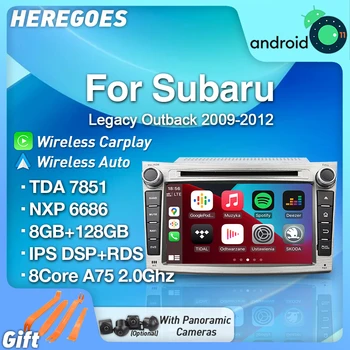 Carplay 8G + 128G 360 DSP Камера Android 11 Автомобилното Радио, За Subaru Outback, Legacy 2009-2014 GPS Мултимедиен Плейър Навигация, Wifi