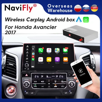 Navifly Android Auto Wireless Apple CarPlay Decoder BoxFor Honda Avancier 2017 Поддръжка на карти Siri Google Maps slr линк