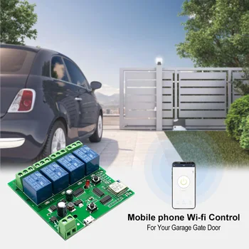 eWeLink wifi ключ DC 5V 12v 24v 32v AC 220V Плавен/самостоятелно блокиране на Релеен безжичен модул Smart home Automation за достъп до вратата
