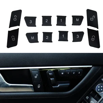 Черни бутон за Заключване на автомобилни Седалки, с Памет на Седалките, Стикери за Mercedes Benz CLA/GLA/GLK/GLE/CLS/GL/ML/A/B/E Class