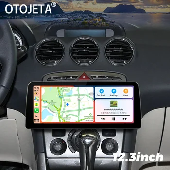 12,3-инчов Екран Радио Android 13 Автомобилен Плейър Стерео За Peugeot 408 За Peugeot 308 308SW GPS Мултимедия Carplay Главното Устройство