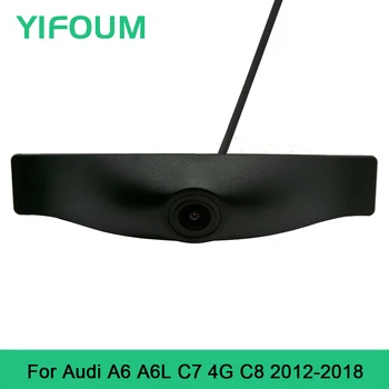 YIFOUM HD CCD Изглед Отпред на Автомобила Парковочная Камера за Нощно Виждане С Положителен Водоустойчив Логото На Audi A6 A6L C7 Avant C8 Cockpit 2012-2018