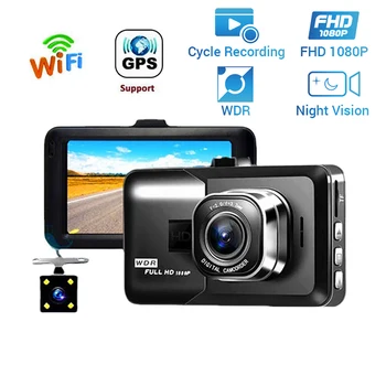 Автомобилен Видеорекордер WiFi Full HD 1080P Dash Cam Камера за Задно виждане, видео Рекордер за Нощно Виждане Auto един dashcam GPS Logger Автомобилни Аксесоари