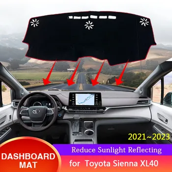 Капак табло Козирка за Toyota Sienna LE XL40 2021 2022 2023 имат противоплъзгаща Защита Dast Мат, Килими Възглавници, Аксесоари за Автомобили